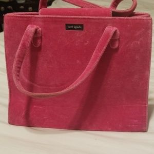 Kate spade pink velvet purse